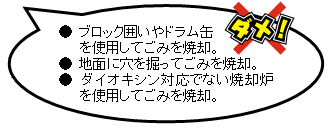 野焼き違法行為等