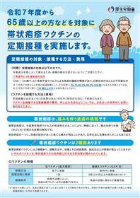 帯状疱疹予防接種リーフレット
